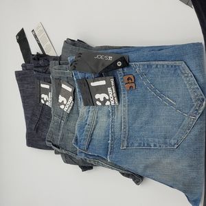 3 pair joes jeans rocker size 31 men's slim fit bootcut jeans